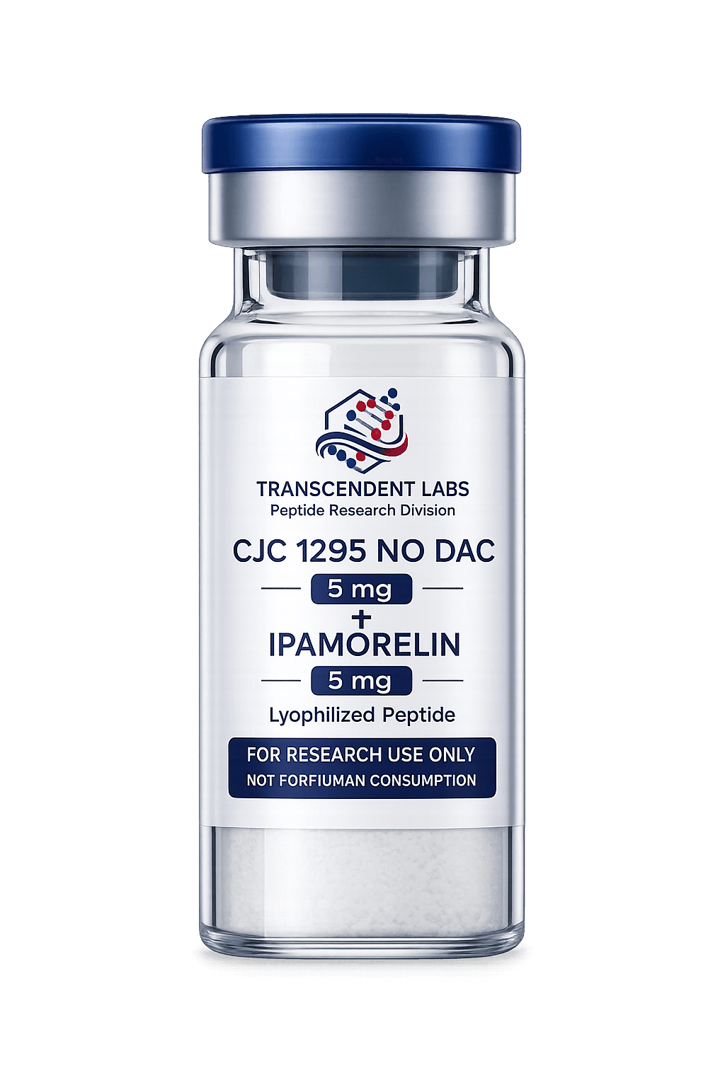 CJC 1295 NO DAC 5 mg +IPAMORELIN 5 mg research compound